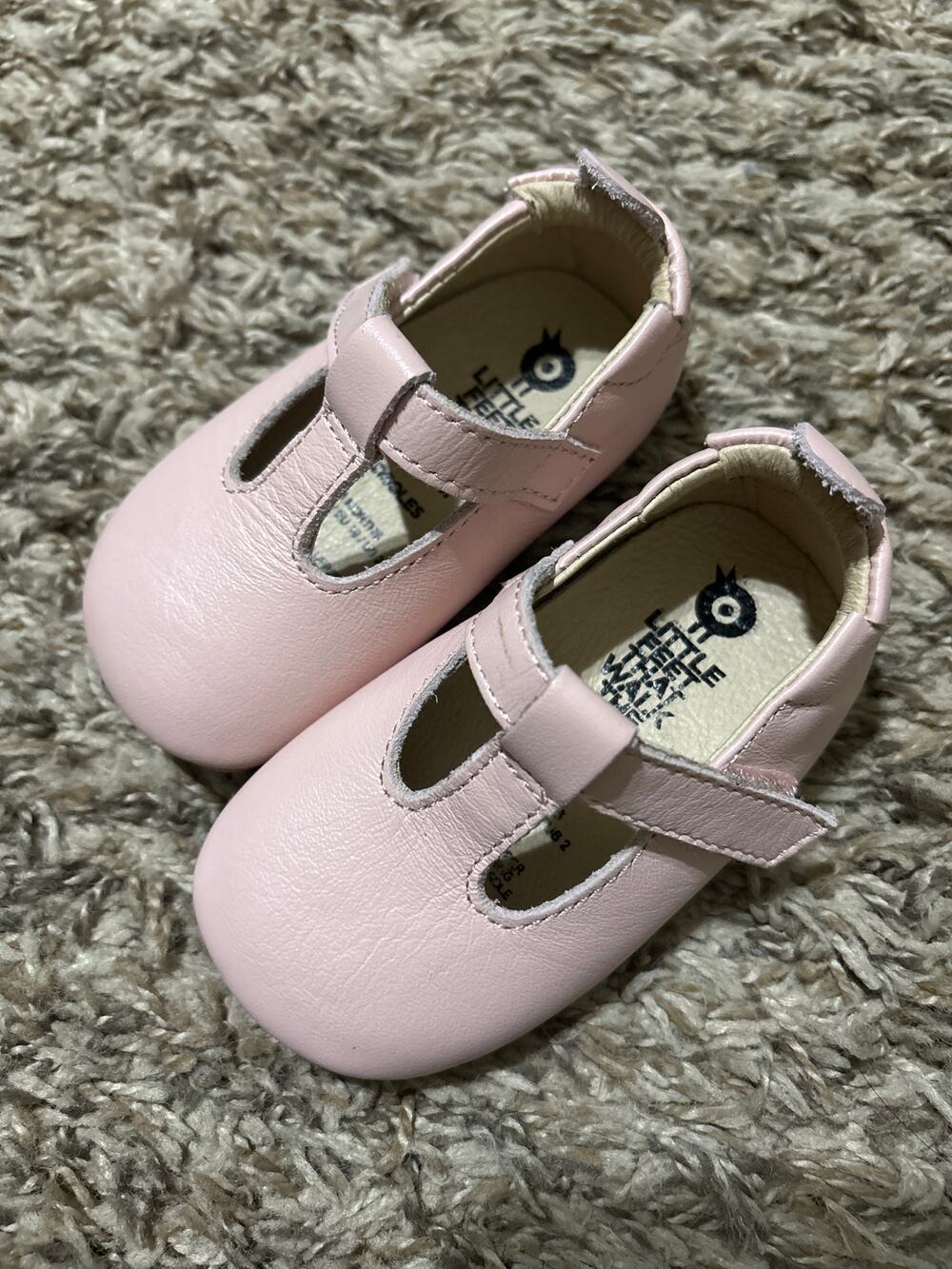 Old Soles Pink Leather Cutout Pre-walker Shoes Infant Baby 18